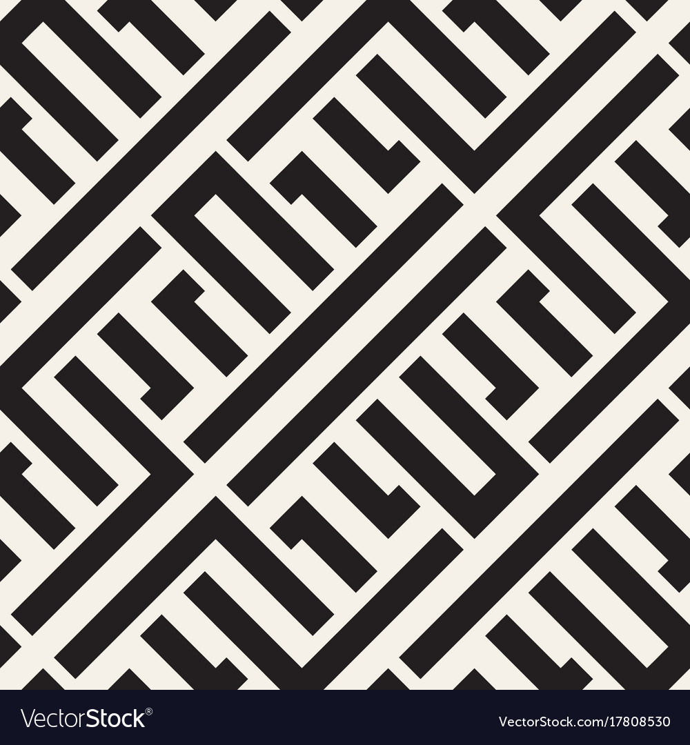 Interlacing lines maze lattice ethnic monochrome