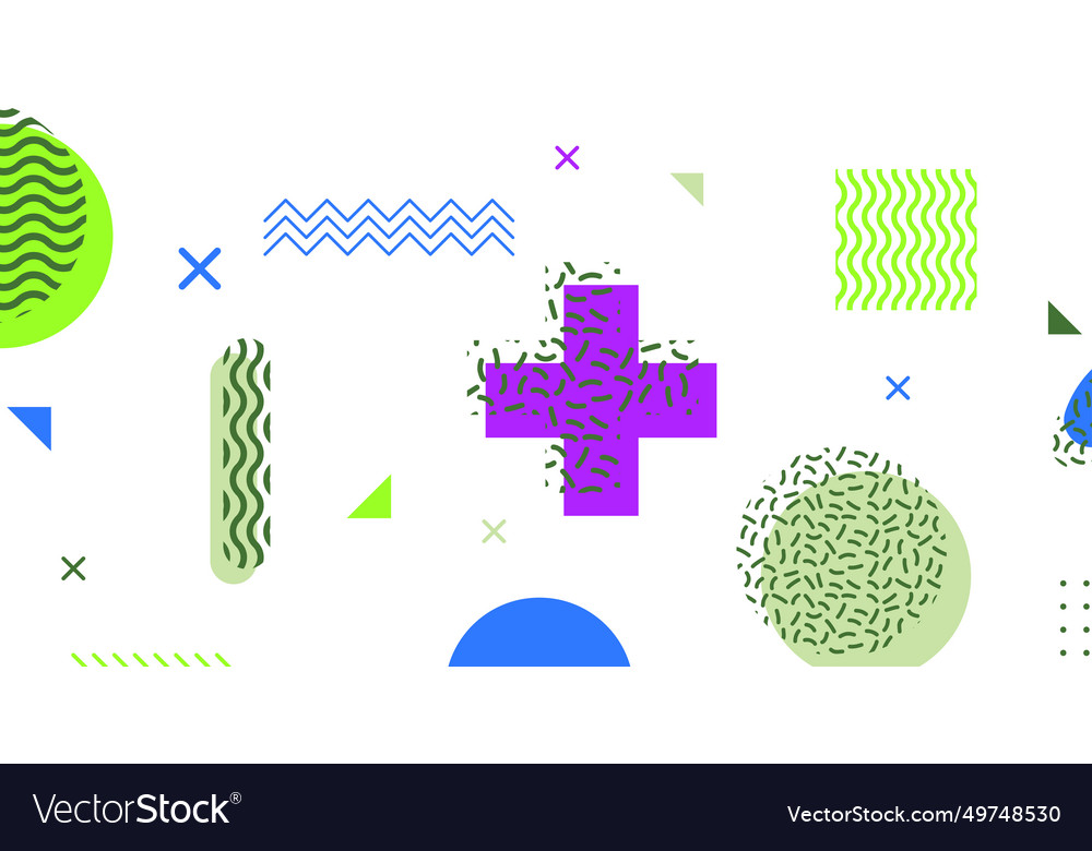 Modern abstract background with memphis elements Vector Image Modern abstract background with memphis elements
