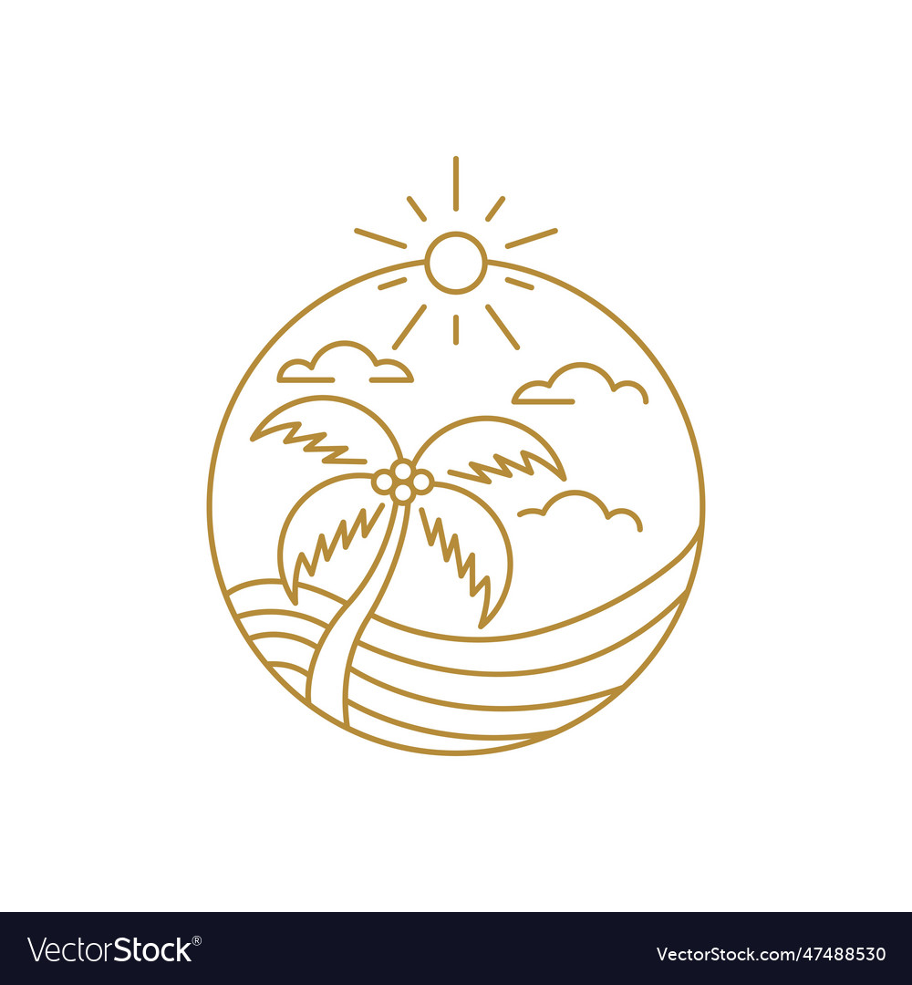 Palm Tree Summer Royalty Free Vector Image - Vectorstock