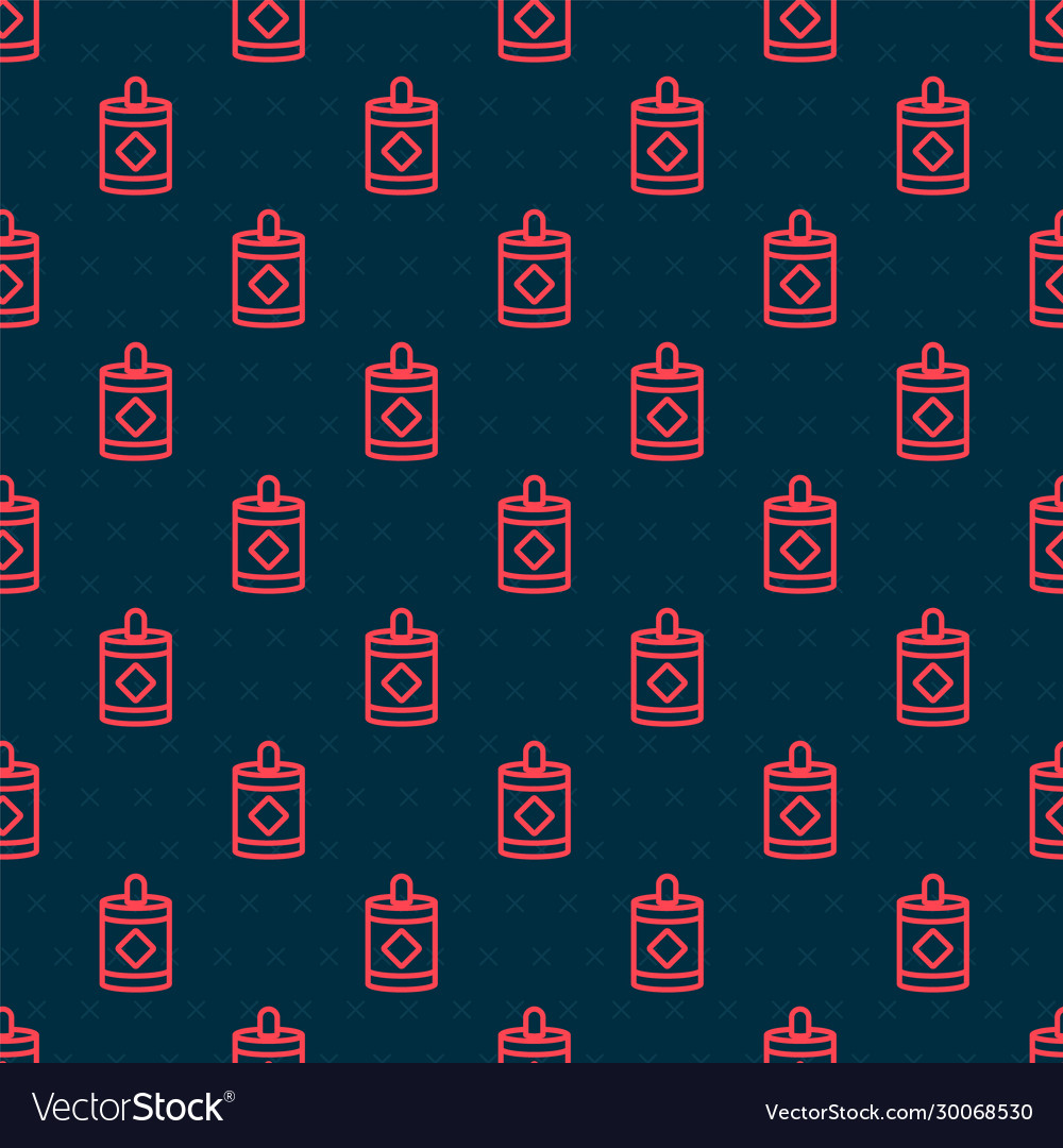 Red line firework icon isolated seamless pattern Vector Image Red line firework icon isolated seamless pattern
