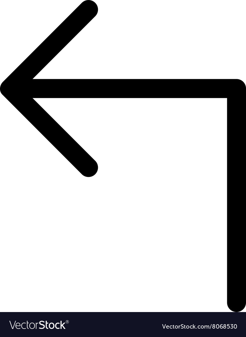 Turn left flat icon