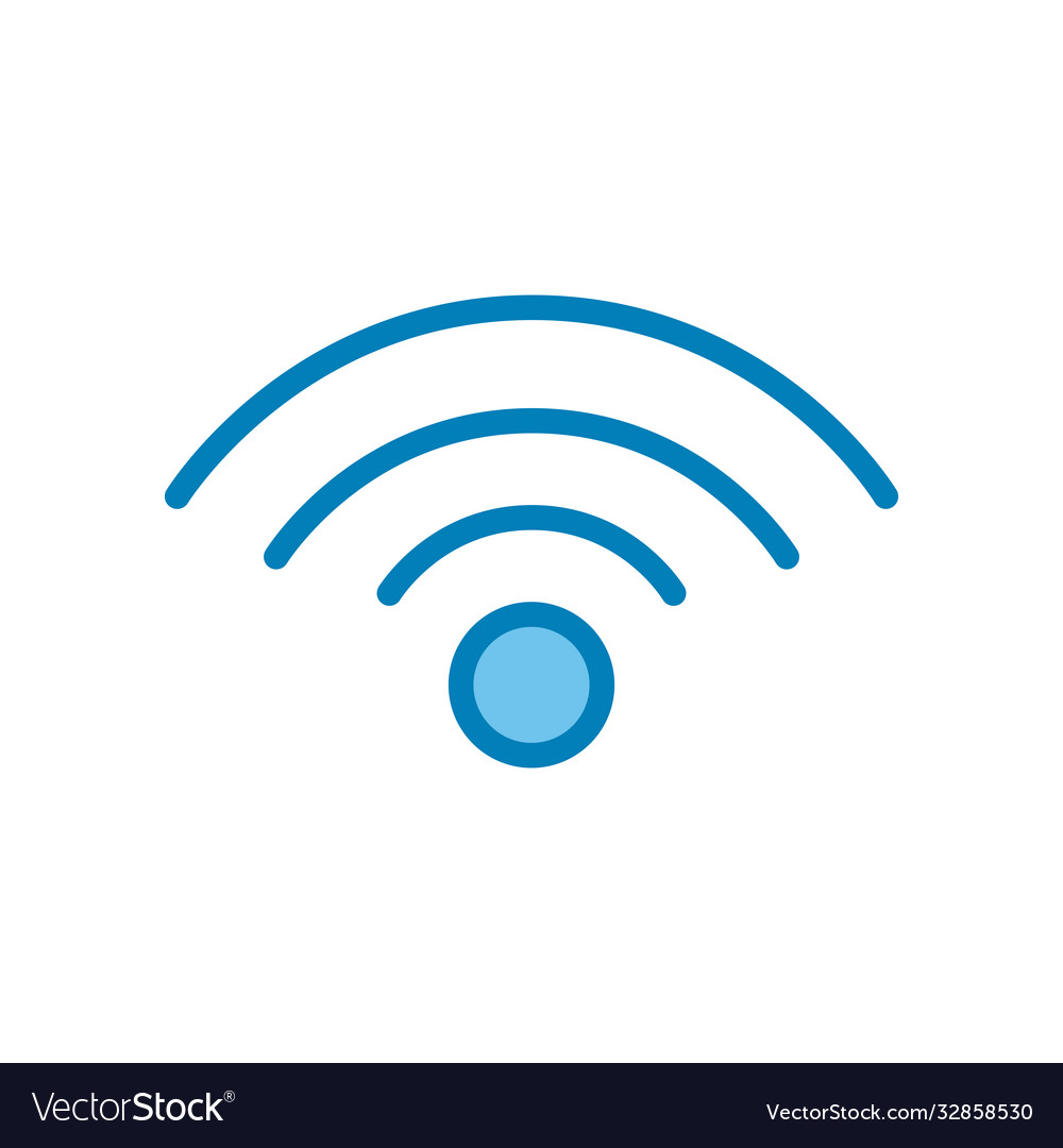 Wifi signal line and gradient style icon