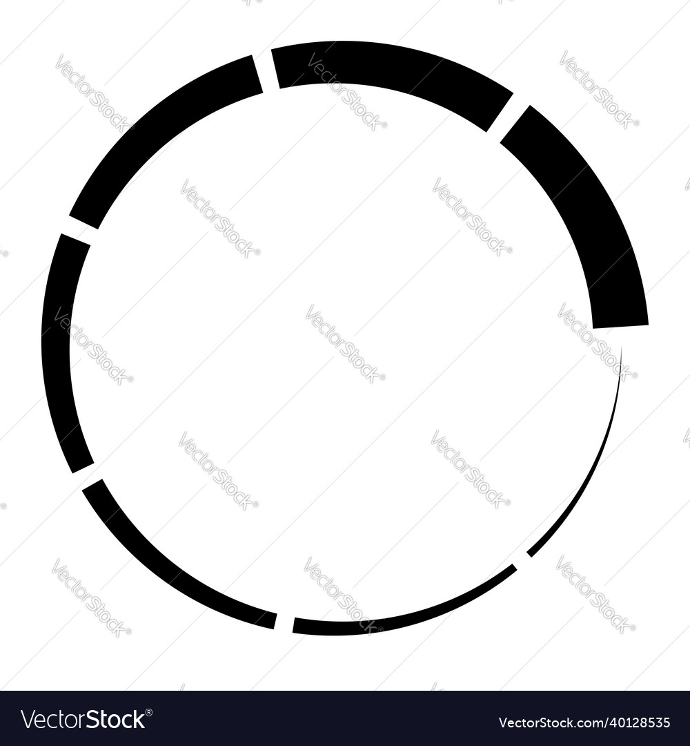 7 Teilschnitt segmentierte Kreis abstrakt gestrichelt vector image 7 Teilschnitt segmentierte Kreis abstrakt gestrichelt