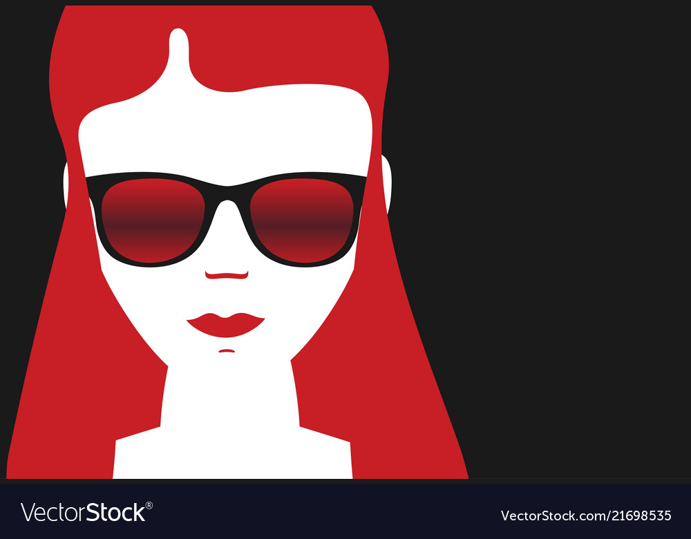 Abstract portrait of young girl vector image Abstract portrait of young girl