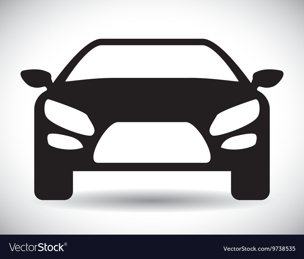 Black car icon transportation design