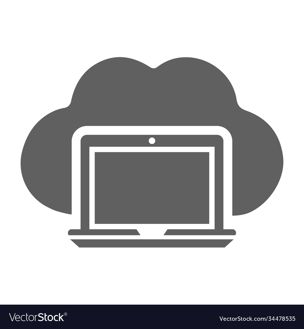 Cloud computing icon gray color