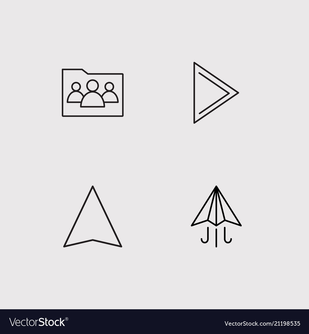 Communication simple linear icons set outlined