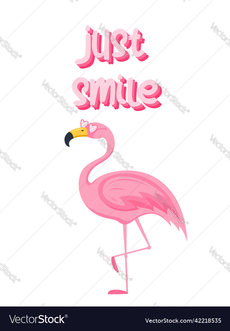 Süße schöne rosa Flamingo