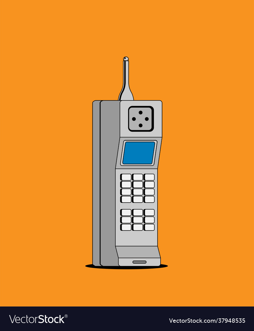 Flat icon phone with keypad and display vector image Flat icon phone with keypad and display
