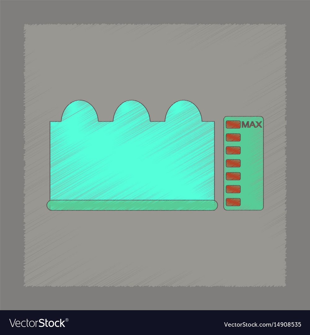 Flat shading style icon wave height
