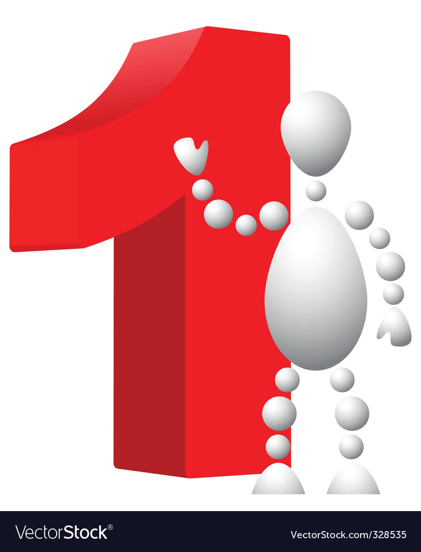 Man with symbol