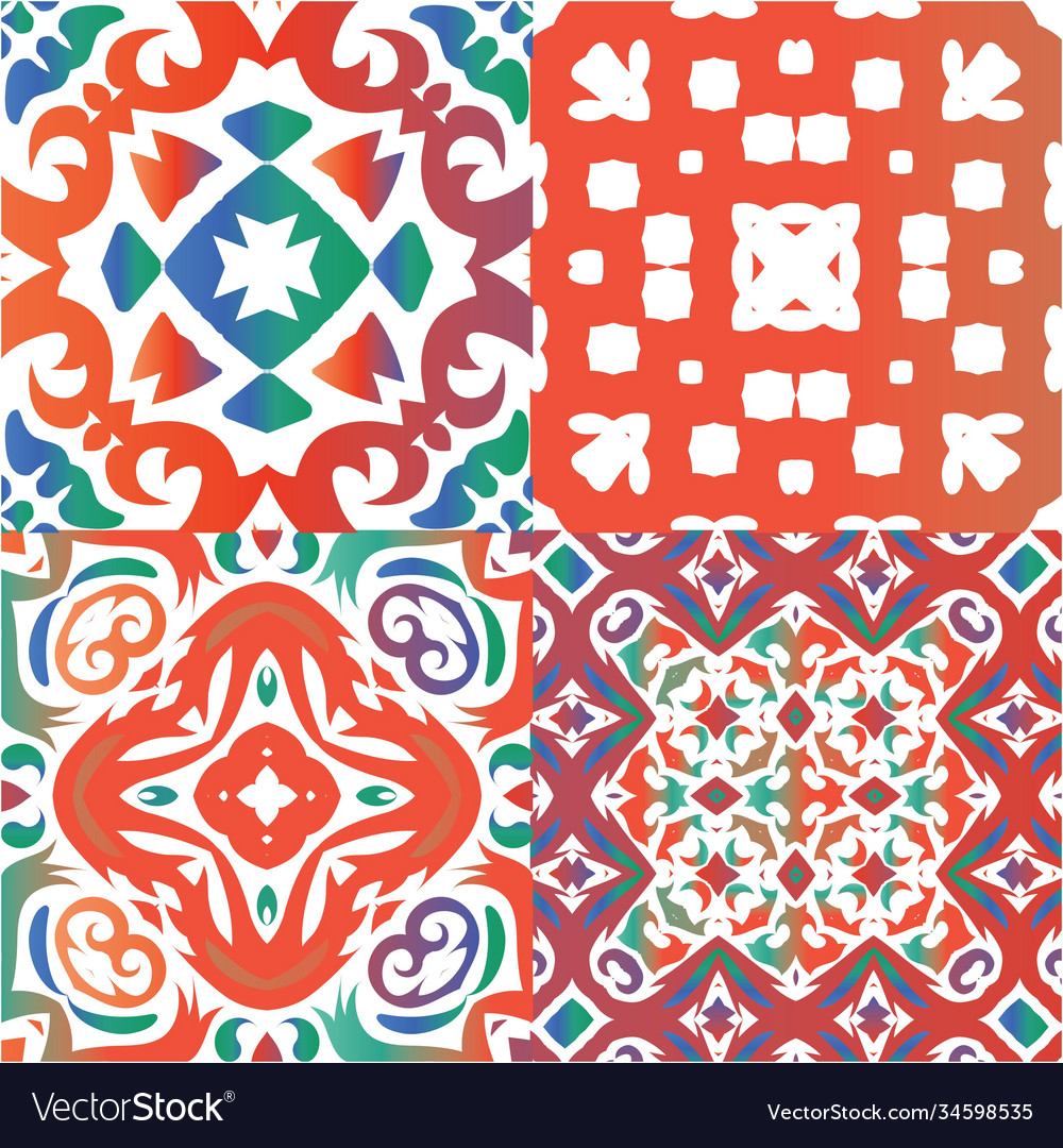 Mexican vintage talavera tiles Royalty Free Vector Image