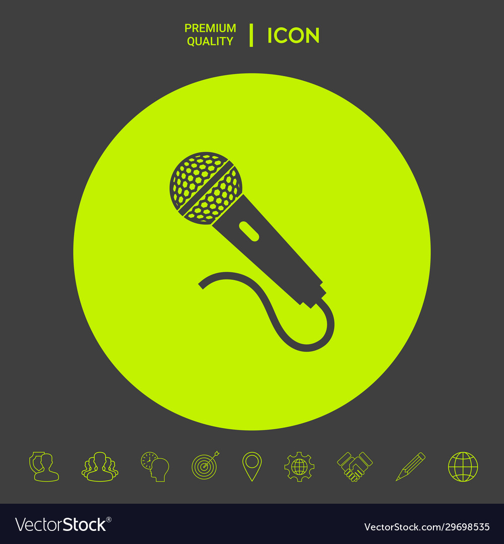 Microphone icon symbol graphic elements