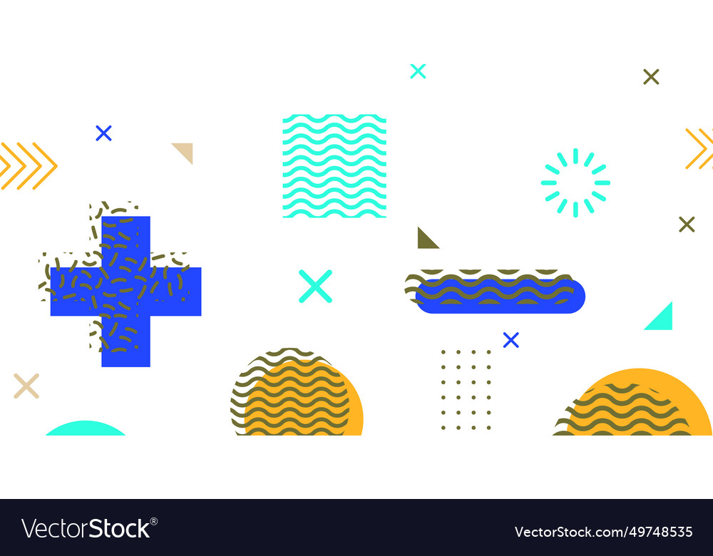Modern abstract background with memphis elements Vector Image Modern abstract background with memphis elements