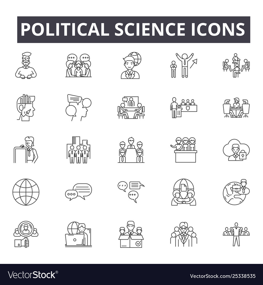 Political Science Line Icons