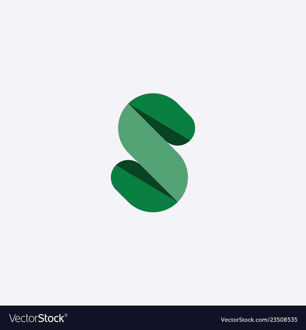 S logo green icon symbol element Royalty Free Vector Image