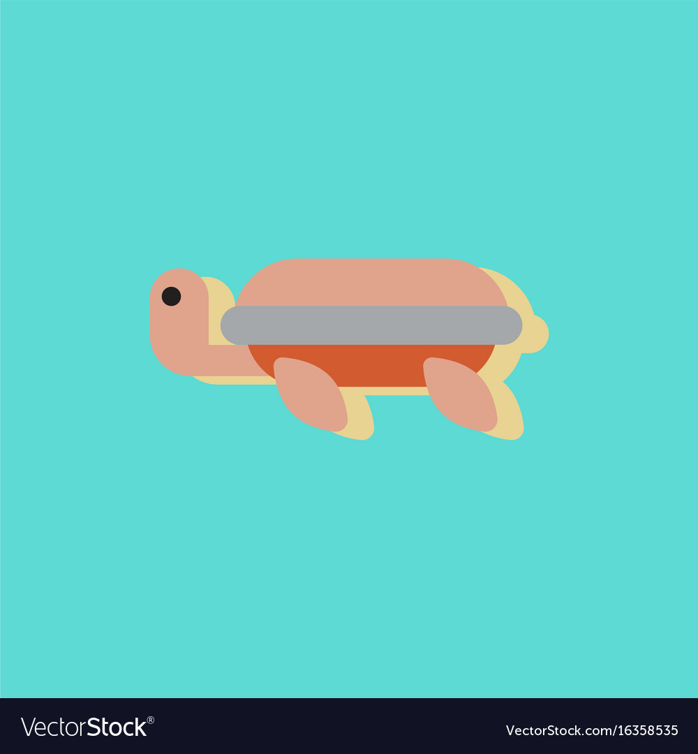 Sea turtle icon in sticker style Royalty Free Vector Image