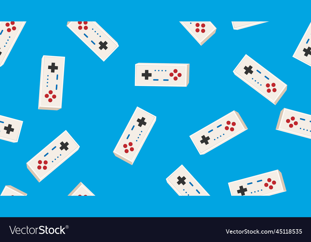 Nahtloses Muster endlos mit Spielkonsole vector image Nahtloses Muster endlos mit Spielkonsole