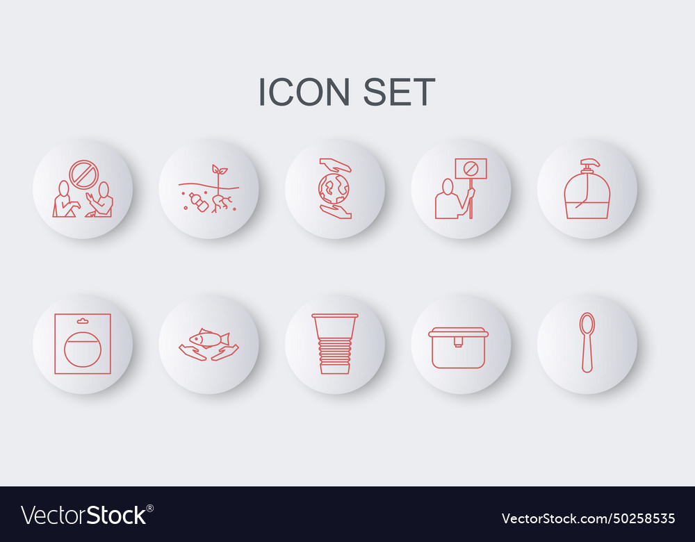 Set line disposable plastic spoon battery in pack vector image Set line disposable plastic spoon battery in pack