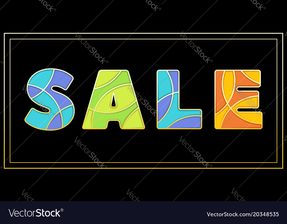 Stylish enamel mosaic uppercase sale banner