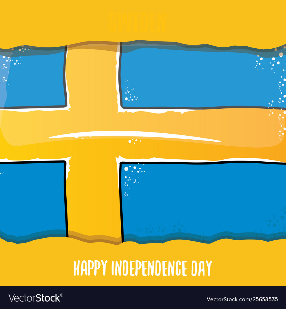 Sweden independence day celebration banner Vector Image