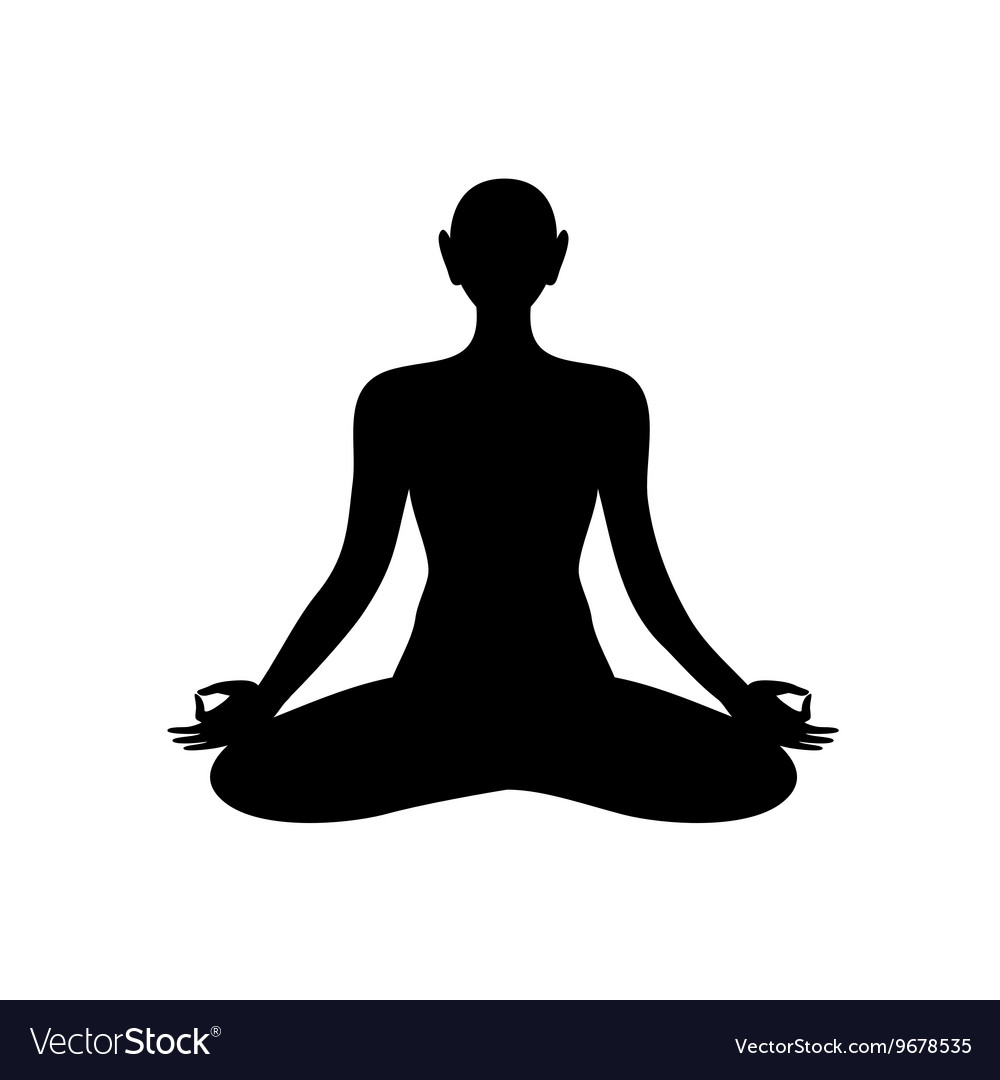 Yoga lotos sign template Royalty Free Vector Image