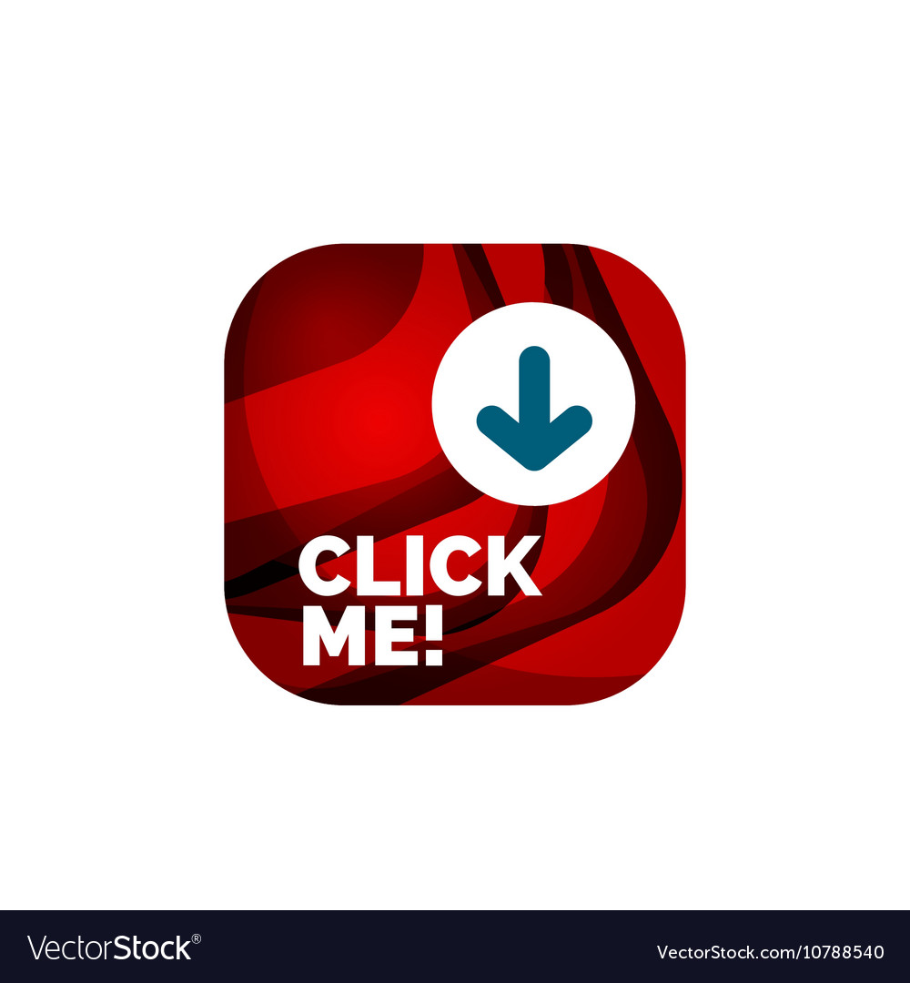 Abstract square button template Royalty Free Vector Image