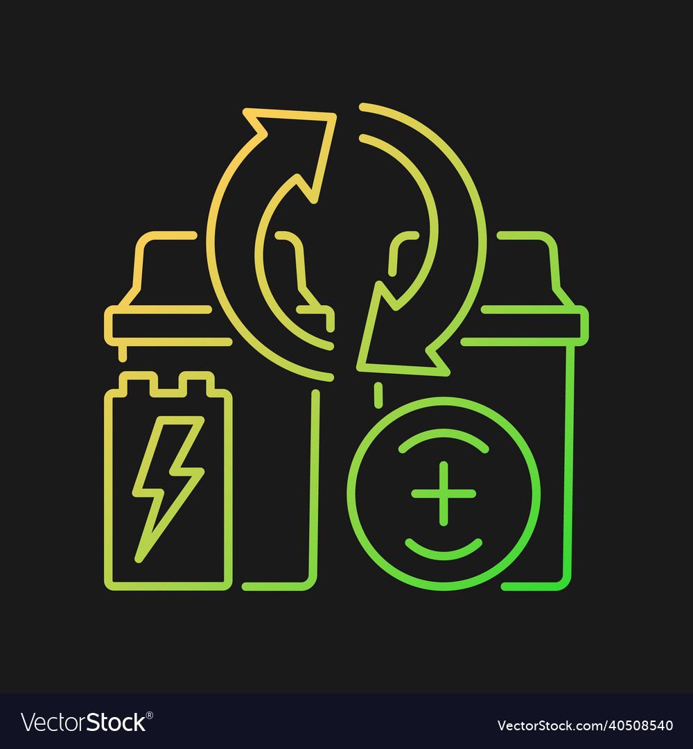 Battery water contamination threat gradient icon