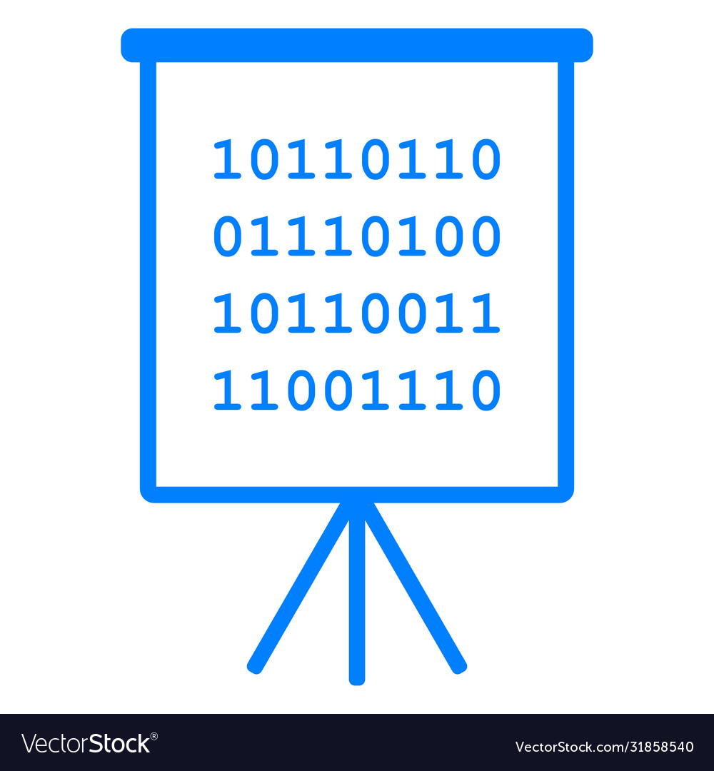 Binary code and flipchart