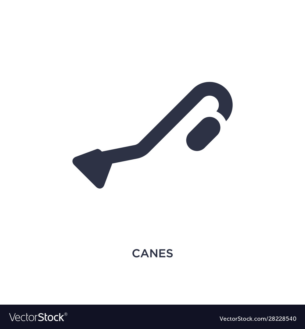 Canes icon on white background simple element vector image Canes icon on white background simple element