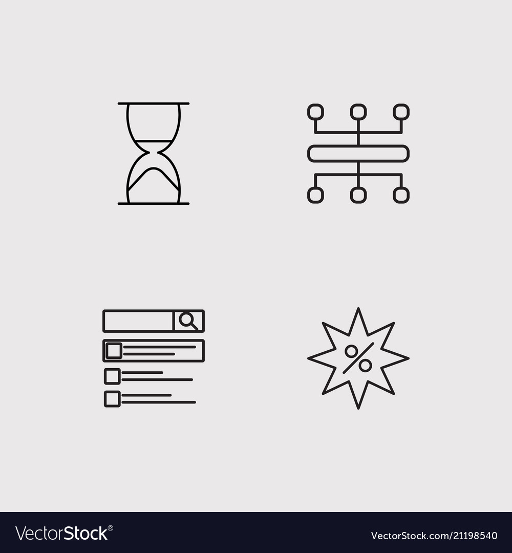 Finance simple linear icons set outlined