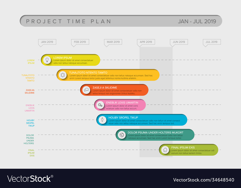 Gantt project production timeline graph