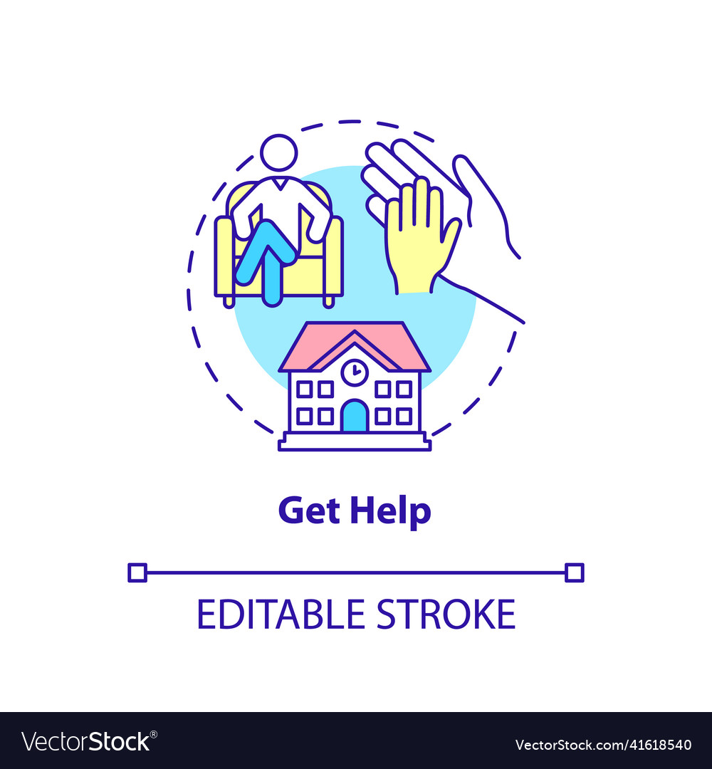 Get help concept icon