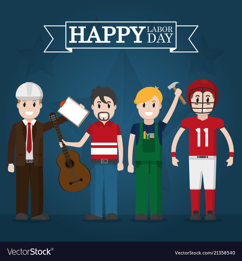 Happy Labor Day Card Royalty Free Vector Image Happy Labor Day Card Royalty Free Vector Image
