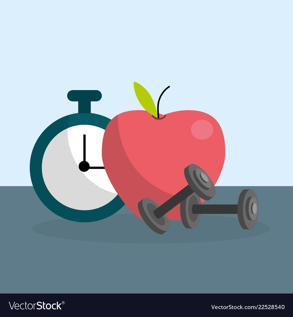 Health fitness cartoon Royalty Free Vector Image