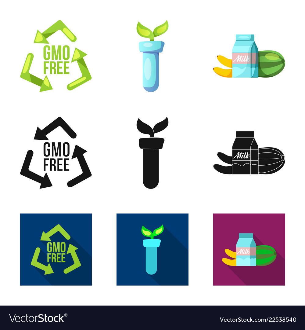 Isolated object of and icon set ve