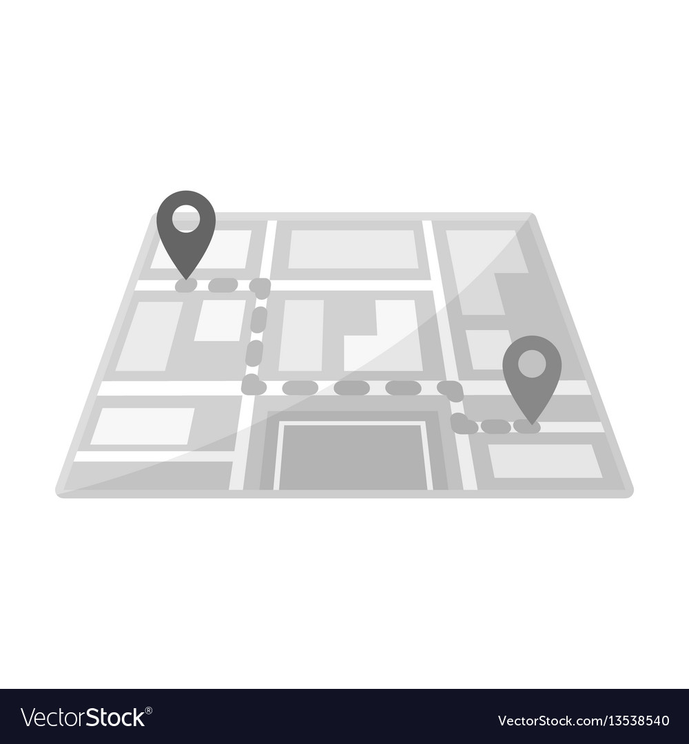 Map with the route taxi movementtaxi station