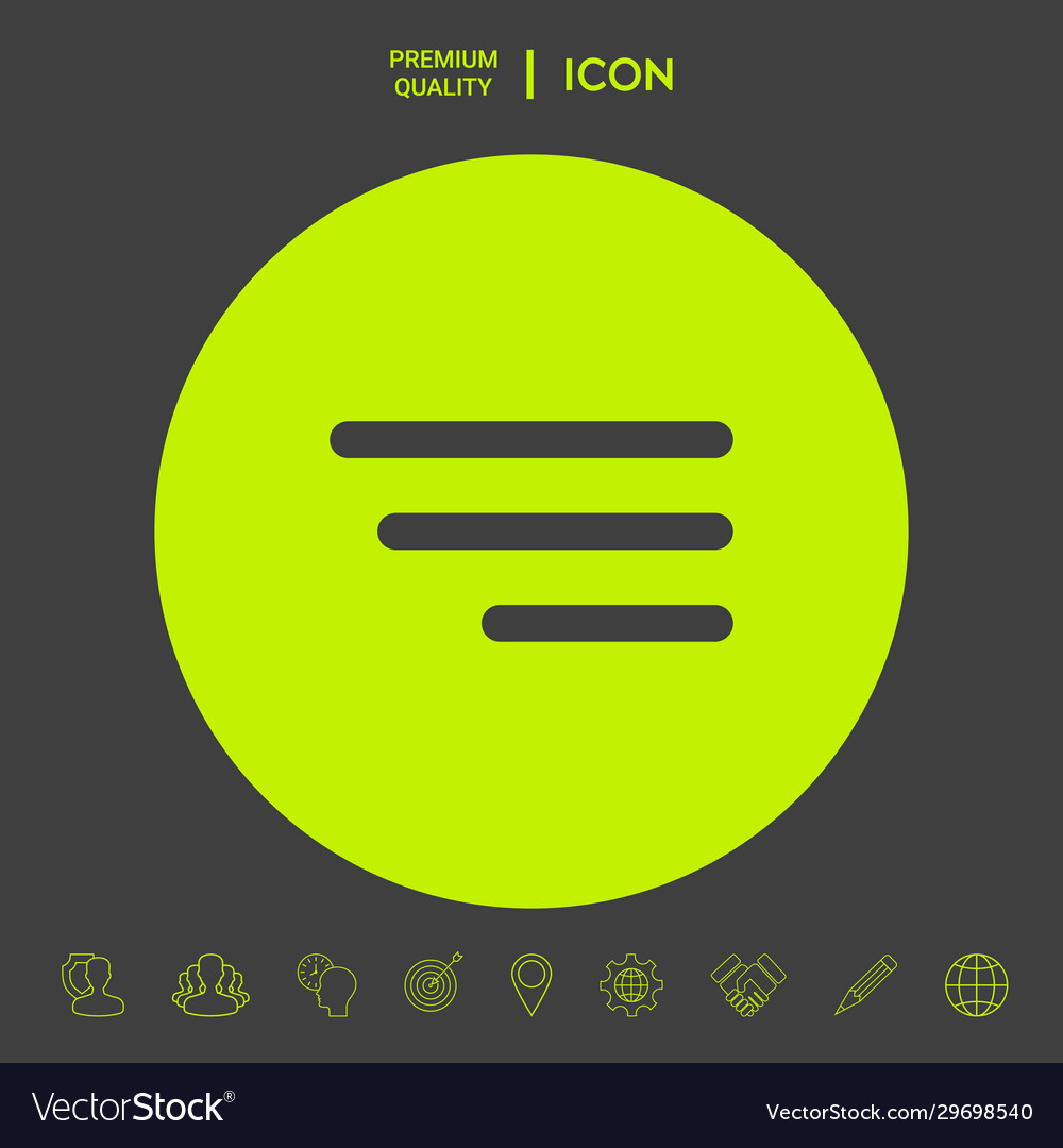Modern menu icon for mobile apps and websites vector image Modern menu icon for mobile apps and websites