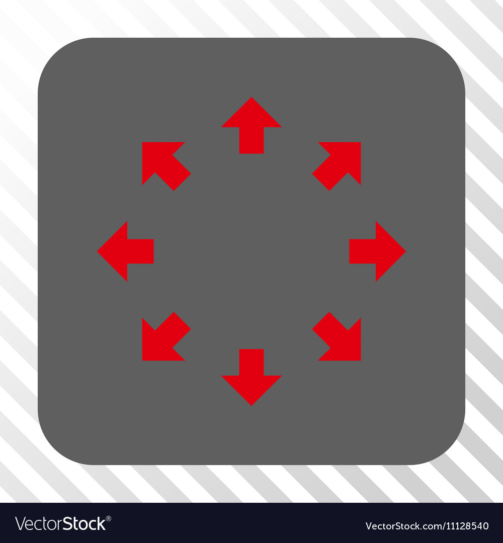 Radial arrows rounded square button