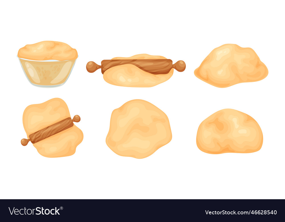 Set of different dough