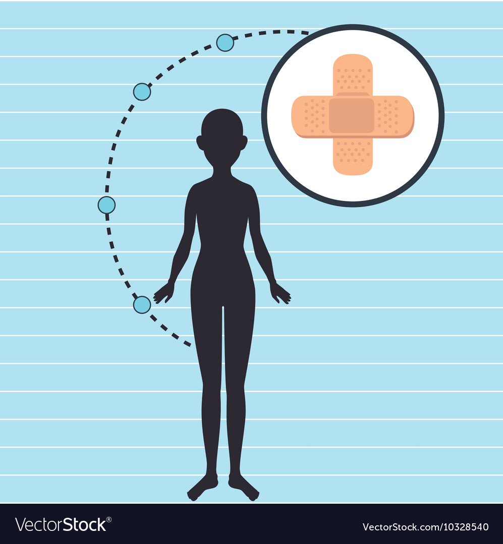 Silhouette woman healthy medicine