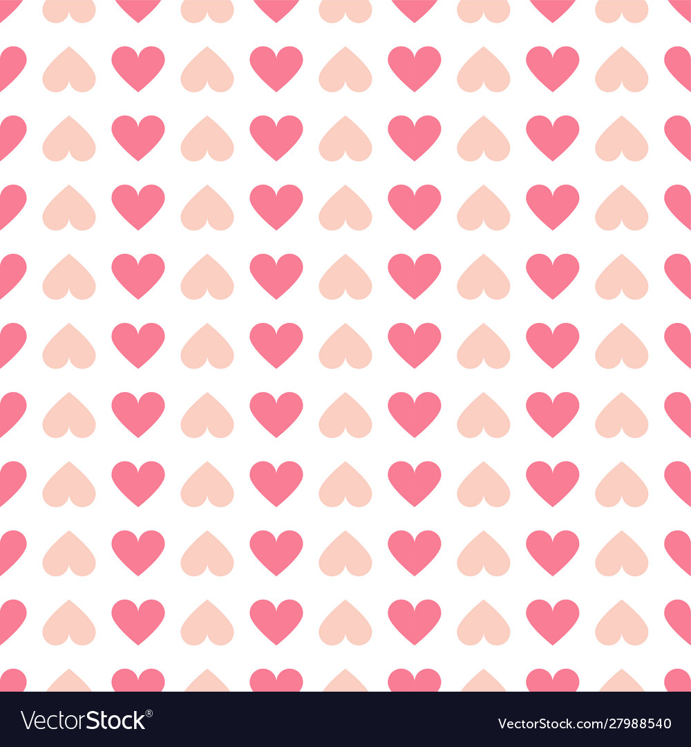 Simple seamless geometric pattern with hearts Vector Image