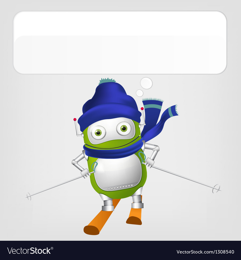 Smiling Robot Character