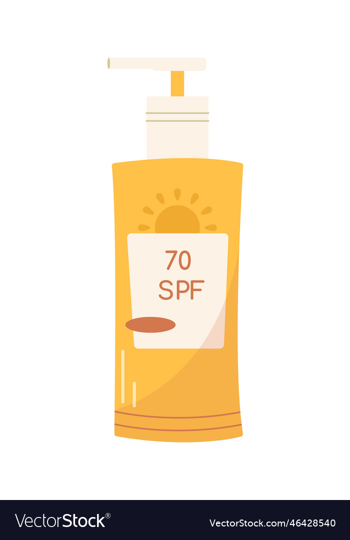 Sunscreen Protection Lotion Royalty Free Vector Image