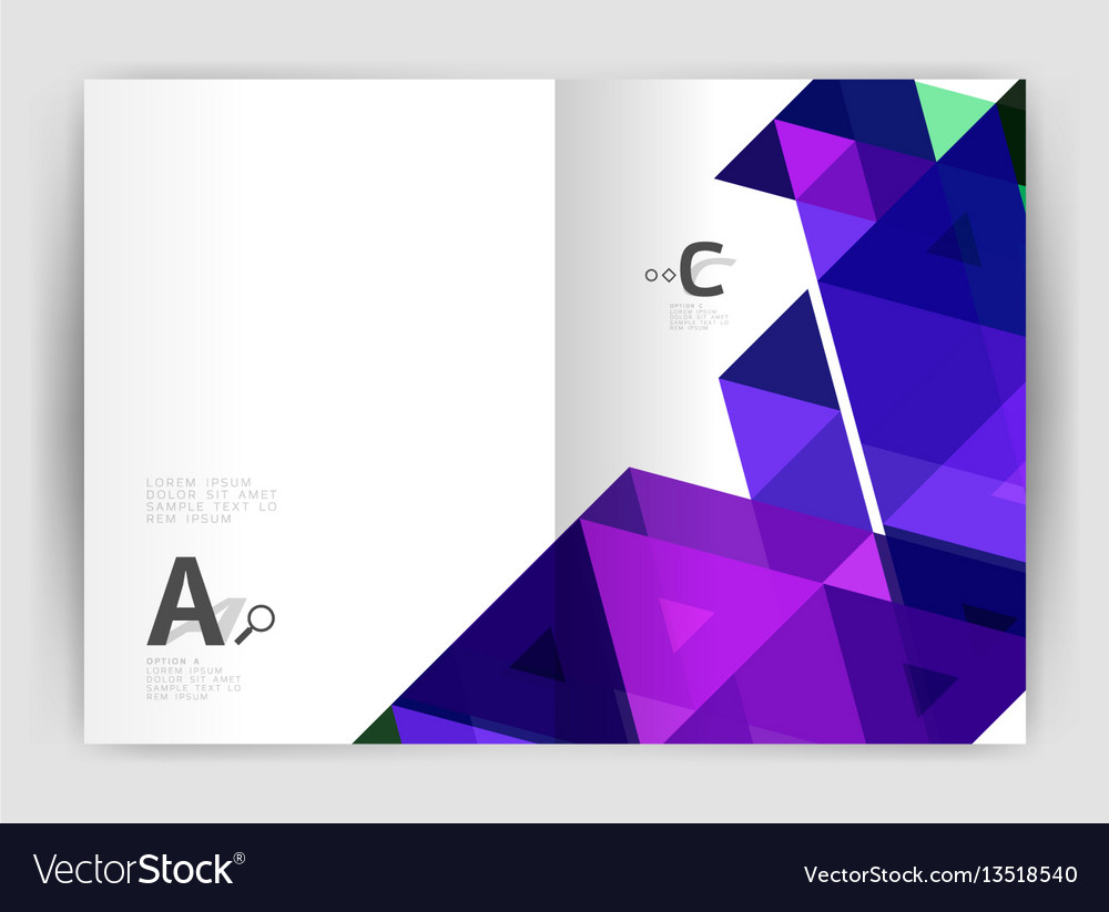 Triangle print template vector image Triangle print template
