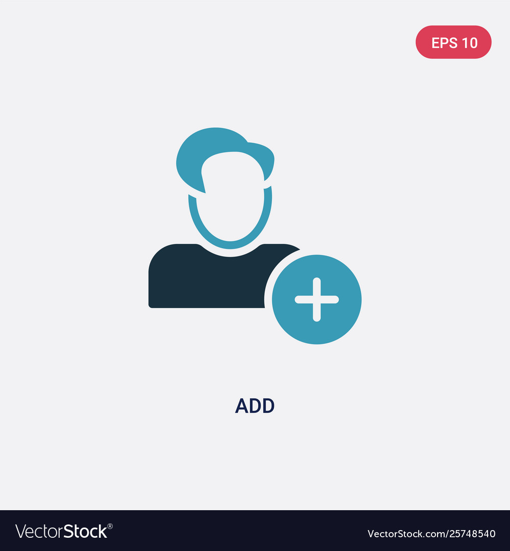 Two color add icon from signs concept isolated