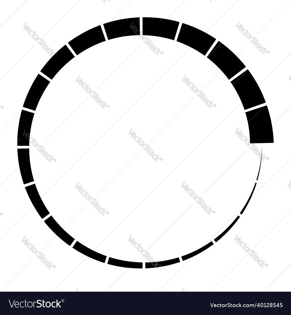 20 part section segmented circle abstract dashed vector image 20 part section segmented circle abstract dashed