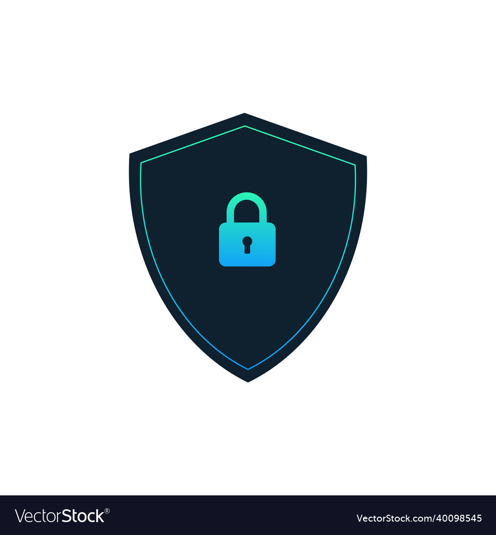 Abstract security icon isolated on black