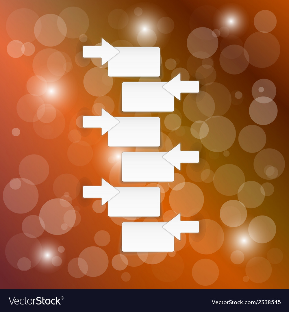 Background with blank paper blocks and arrows