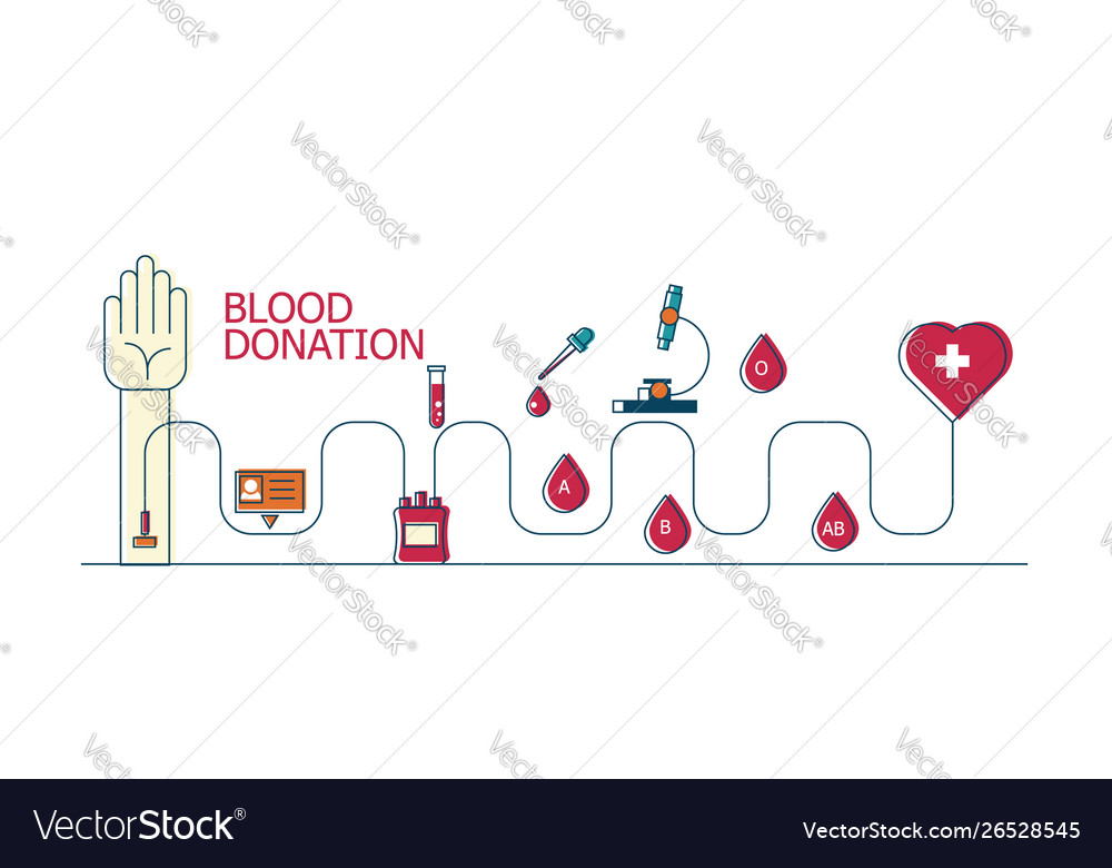 Blutspende Konzept flache Icons